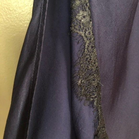 Navy Silk Nordstrom skirt. - Picture 3 of 4